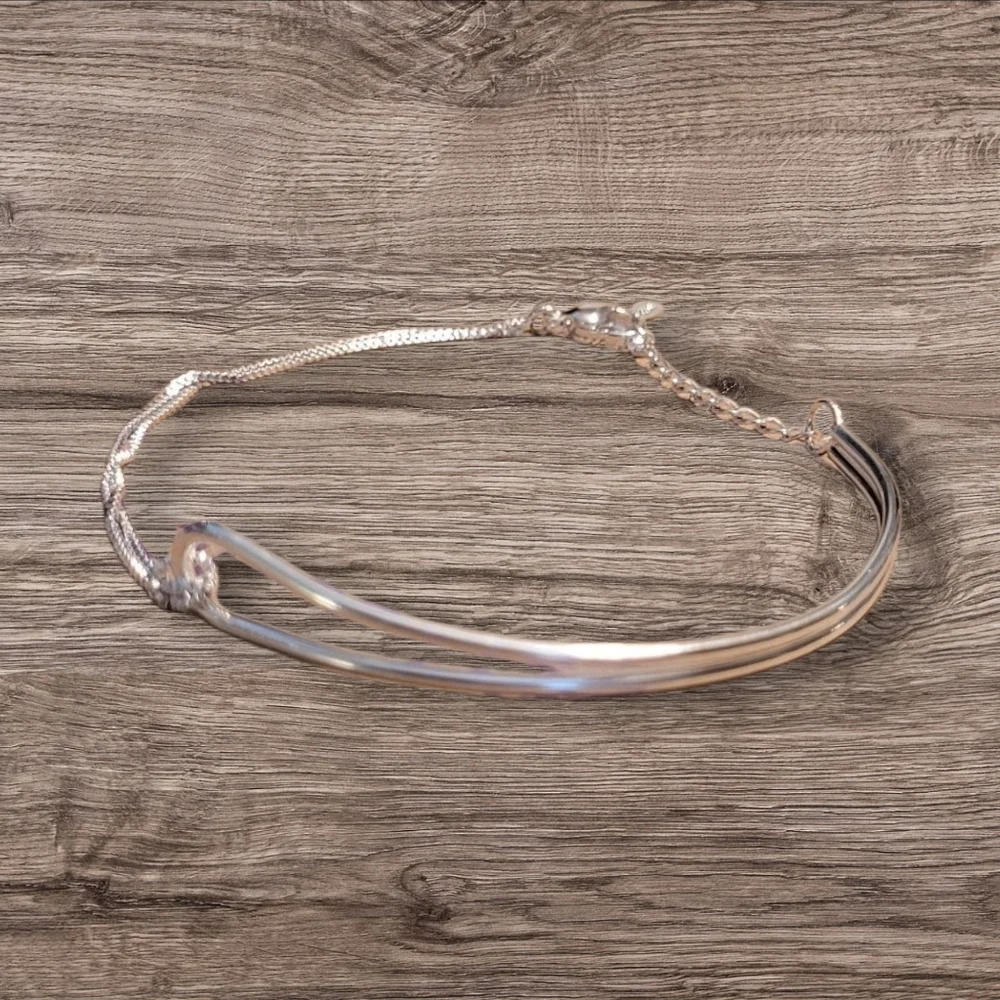 🩷 3 for $15: Sterling Silver Arch Bracelet, 7